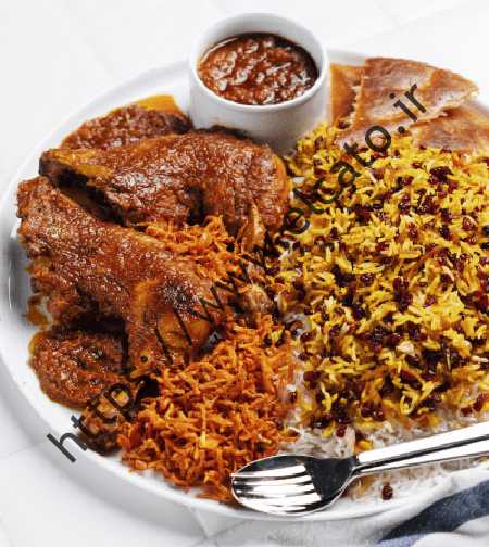 هیهرز تهیه زرشک با مرغ همراه سس پرتقالی